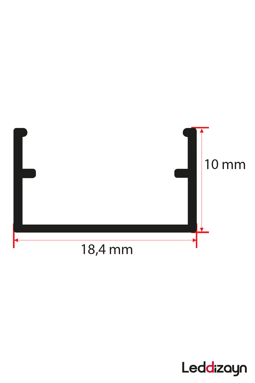 10x18 mm Kanal Led Profili