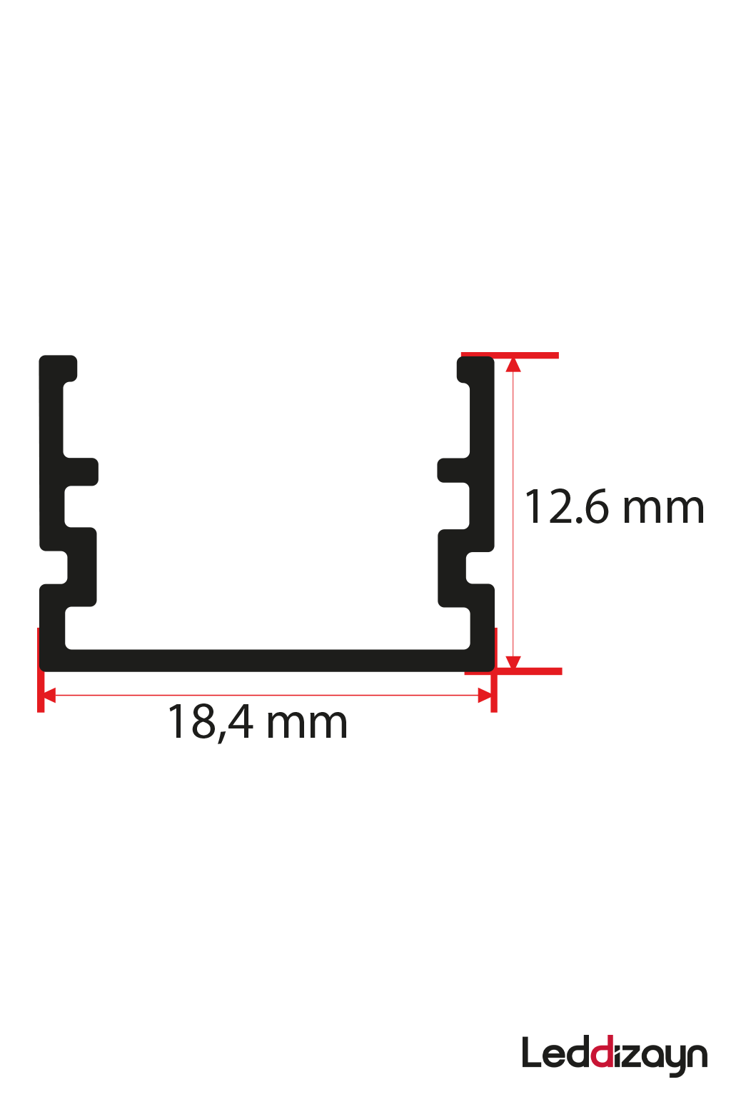 12x18 mm Kanal Led Profili