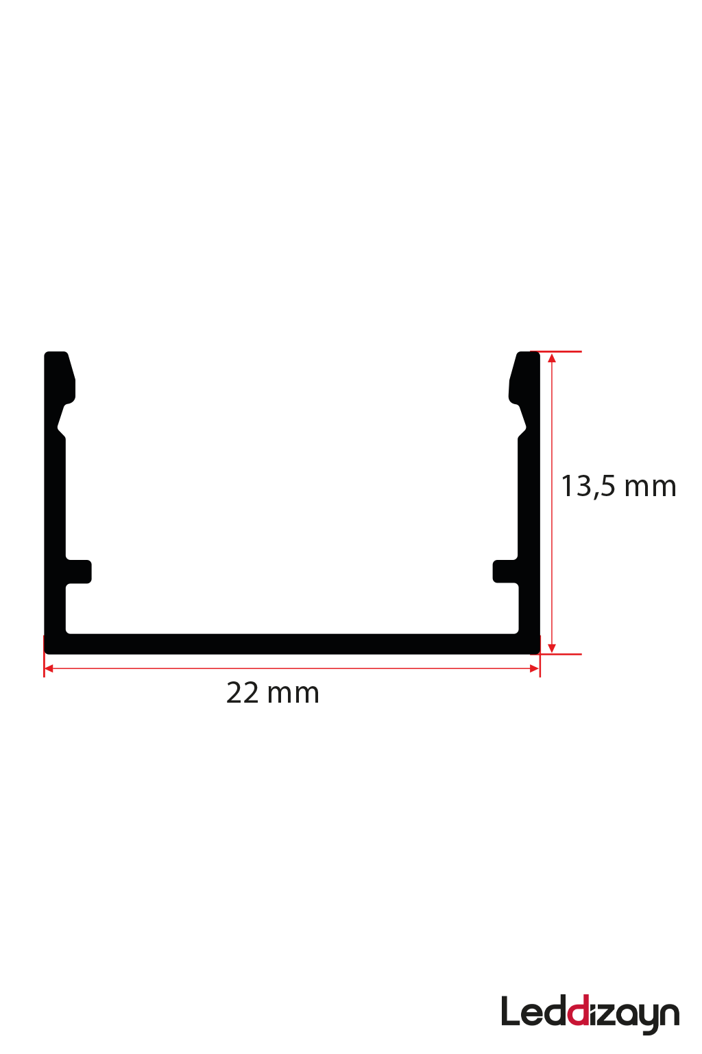 22x13 mm Kanal Led Profili