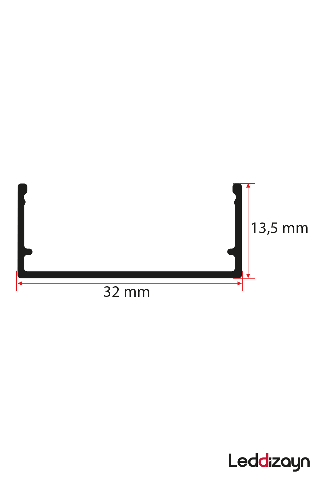 32x13 mm Kanal Led Profili