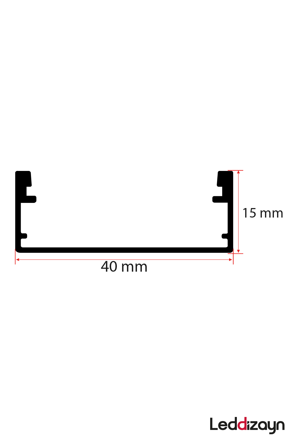 40x14 mm Kanal Led Profili