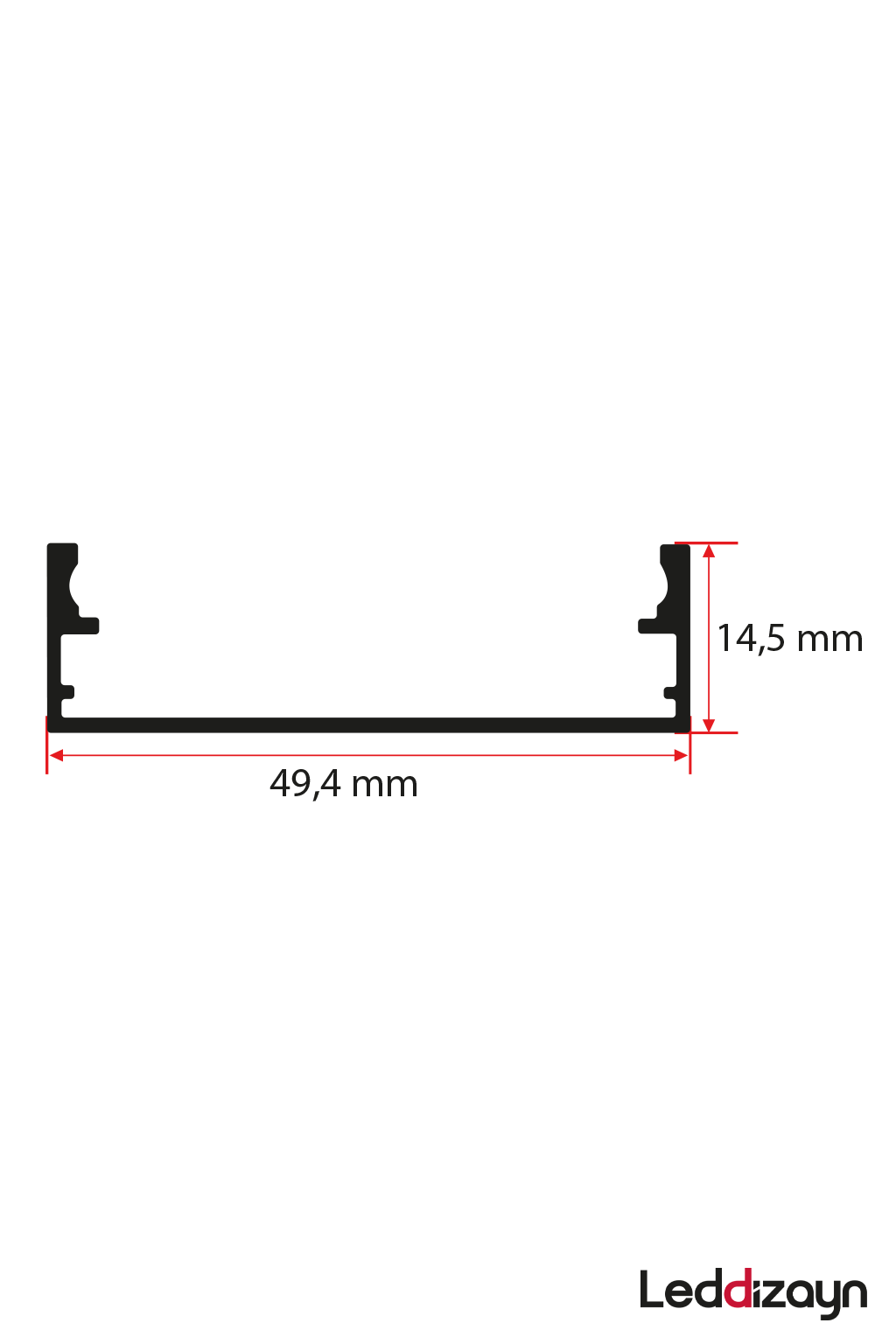 50x14 mm Kanal Led Profili
