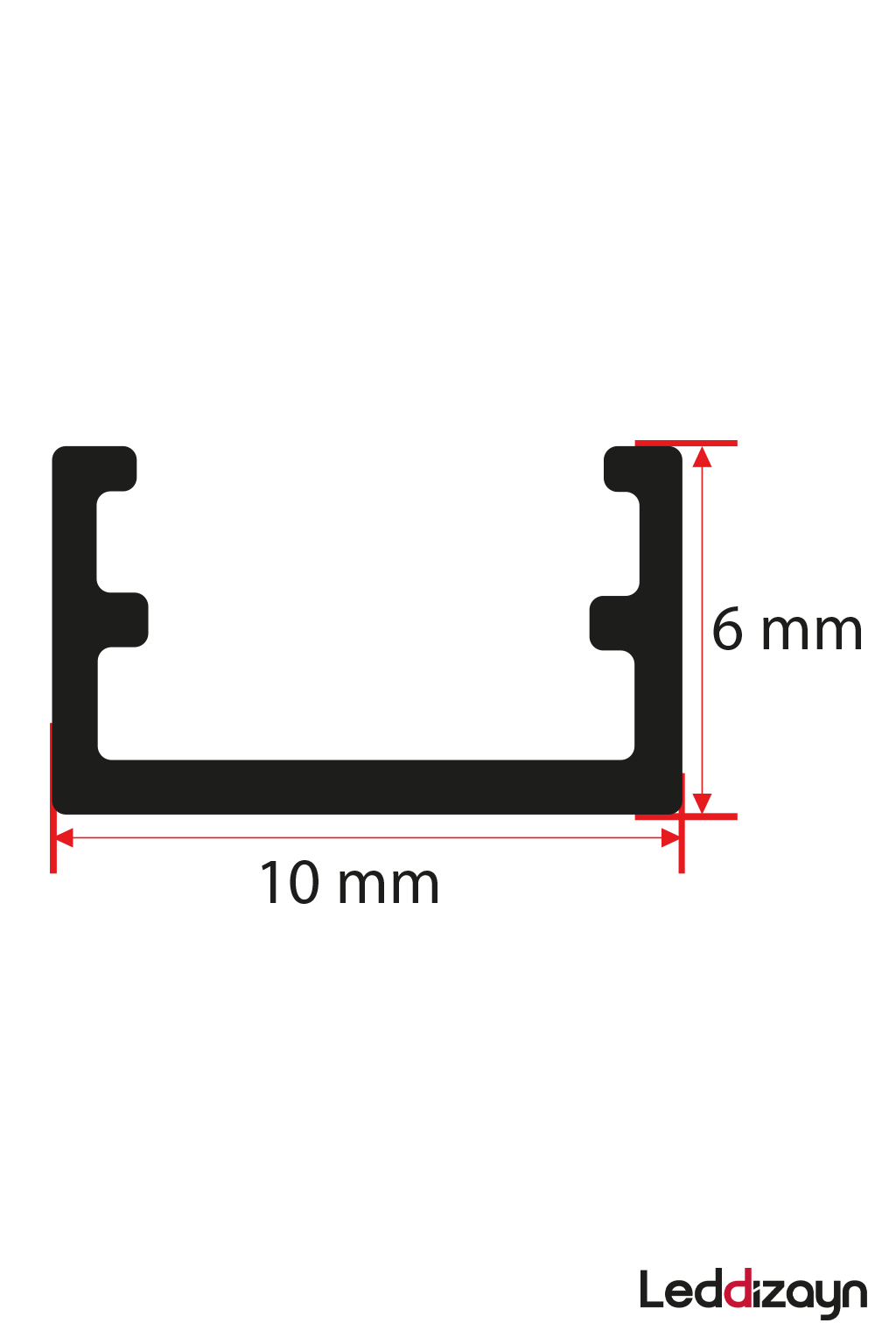 6x10 mm Kanal Led Profili