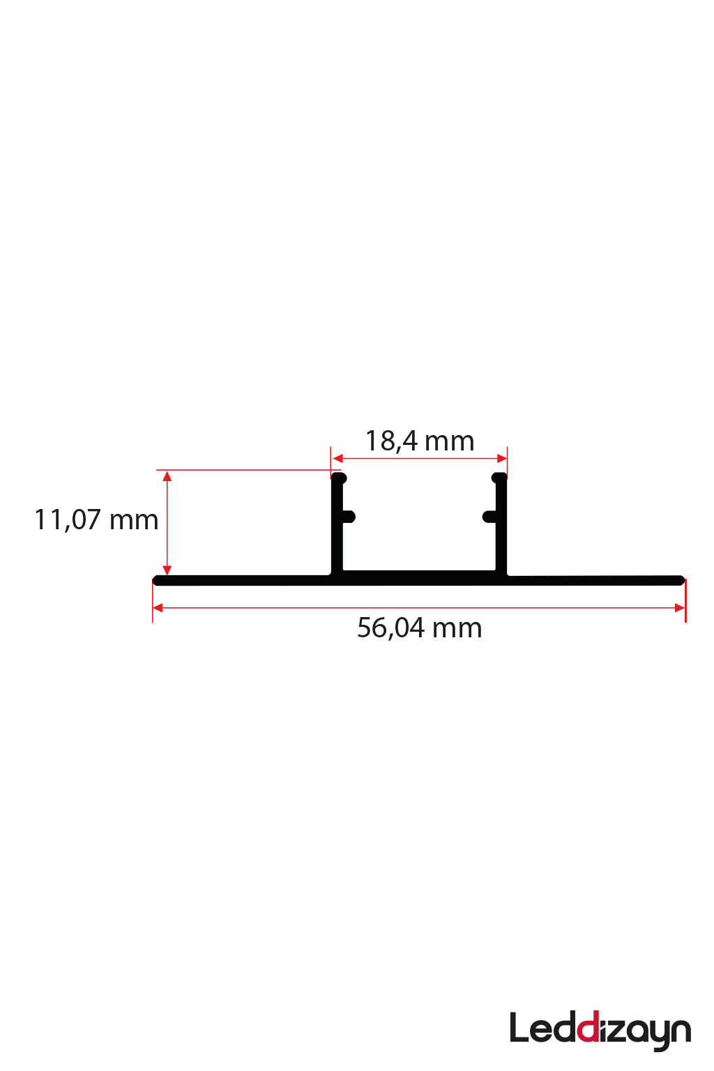 Ters Trimless Alçıpan Led Profili - 12x18 cm 