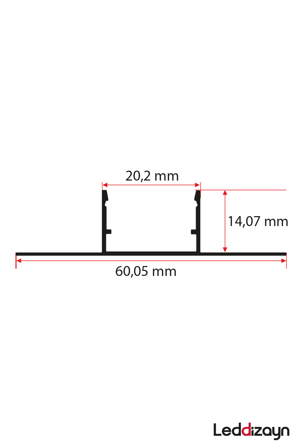 Ters Trimless Alçıpan Led Profili - 14x22 cm