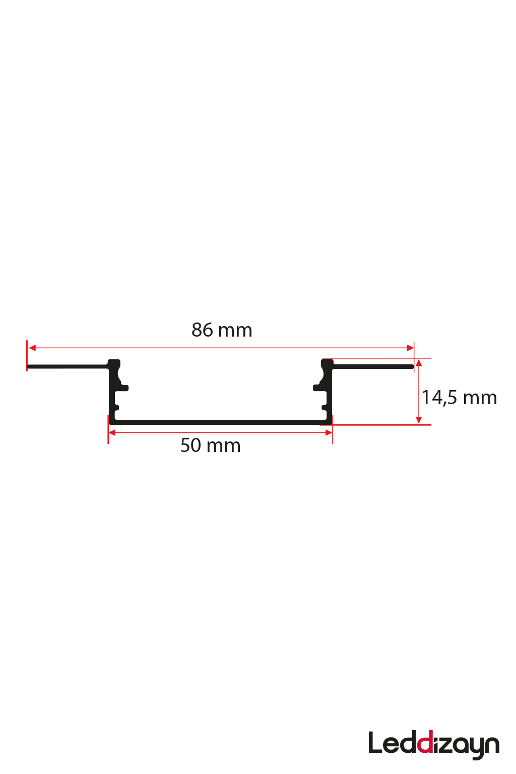 5 cm Trimless Alçıpan Led Profili