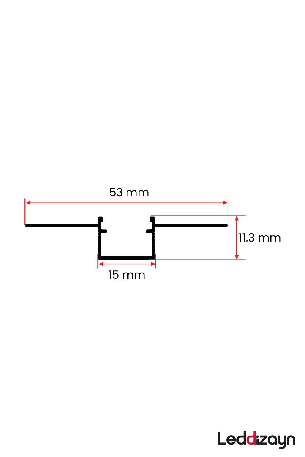 1.5 cm Trimless Alçıpan Led Profili
