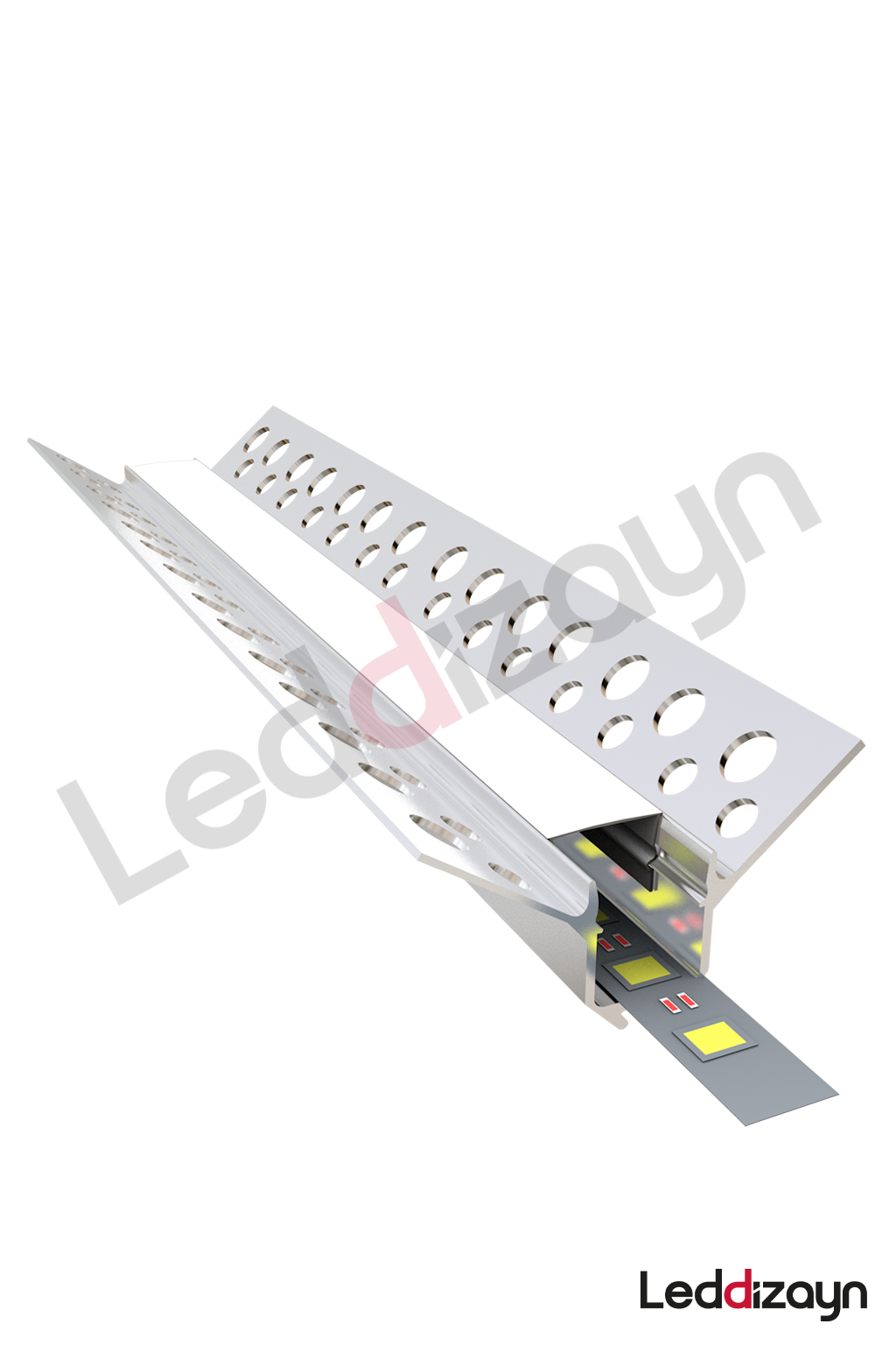 Trimless Alçıpan İç Köşe Led Profili